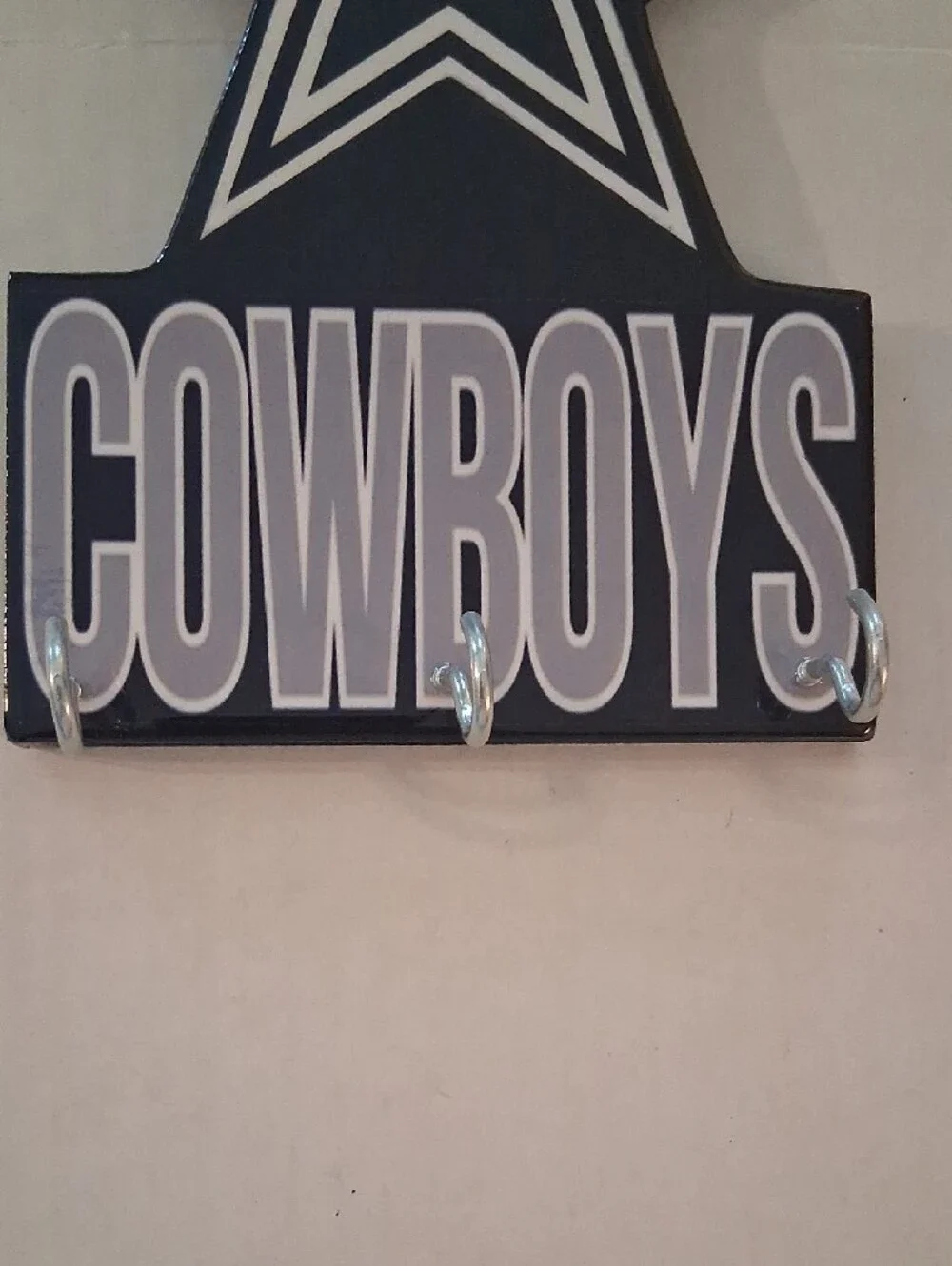 Handmade Cowboys Wall Hook Rack Key Holder Sign